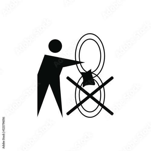 Do not litter in toilet icon. Keep clean sign. Public Information. Vector illustration