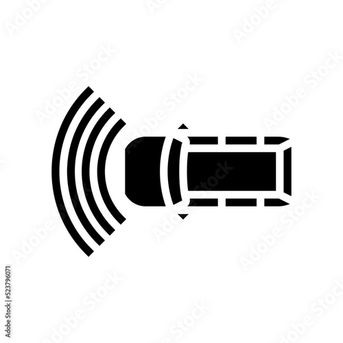 cruise control car glyph icon vector illustration