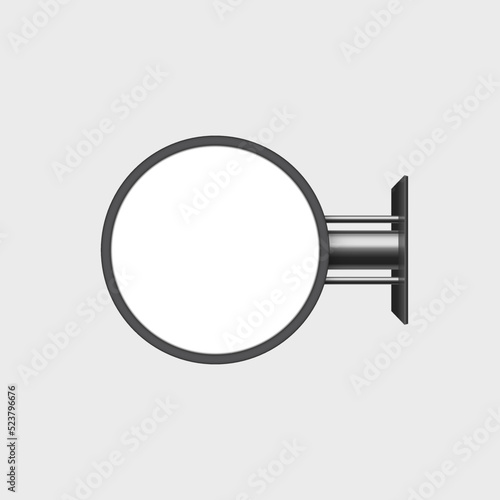 circle signboard mock up isolated