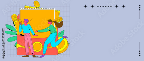 Coupon concept flat vector concept operation illustration 