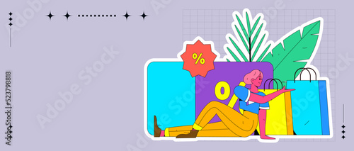 Coupon concept flat vector concept operation illustration 