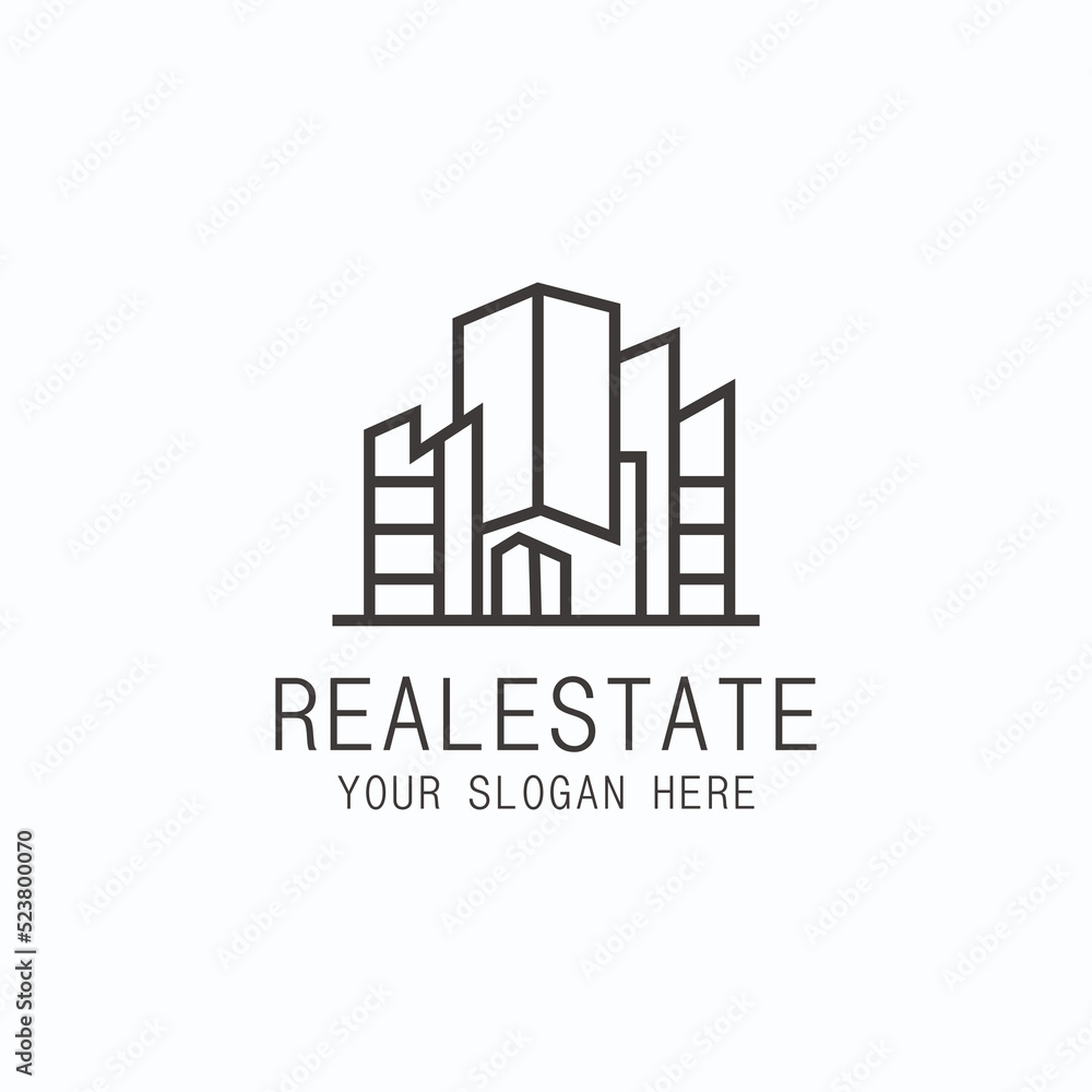 Realestate logo design icon template