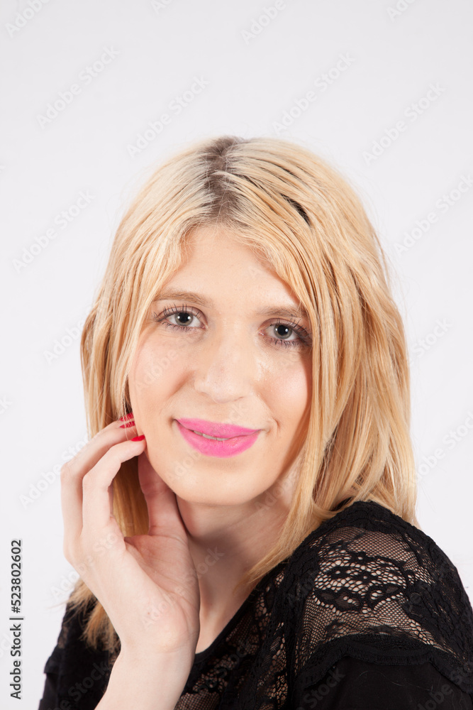 Pretty Blond with a pleasing smile Pretty Blond with a pleasing smile