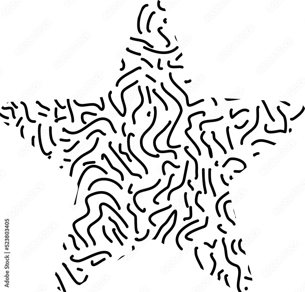 Hand drawn star texture