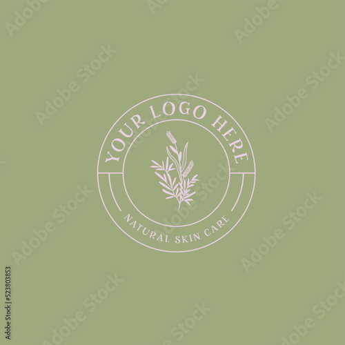 Green Round Lavender Logo