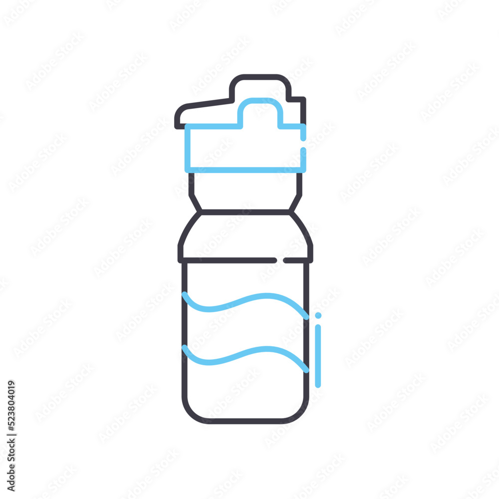 water bottle line icon, outline symbol, vector illustration, concept sign water bottle line icon, outline symbol, vector illustration, concept sign