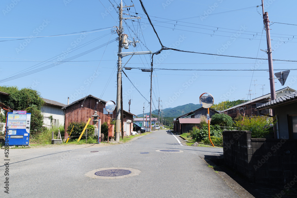 Japan, a view of a sparsely populated rural town far from the city Japan, a view of a sparsely populated rural town far from the city