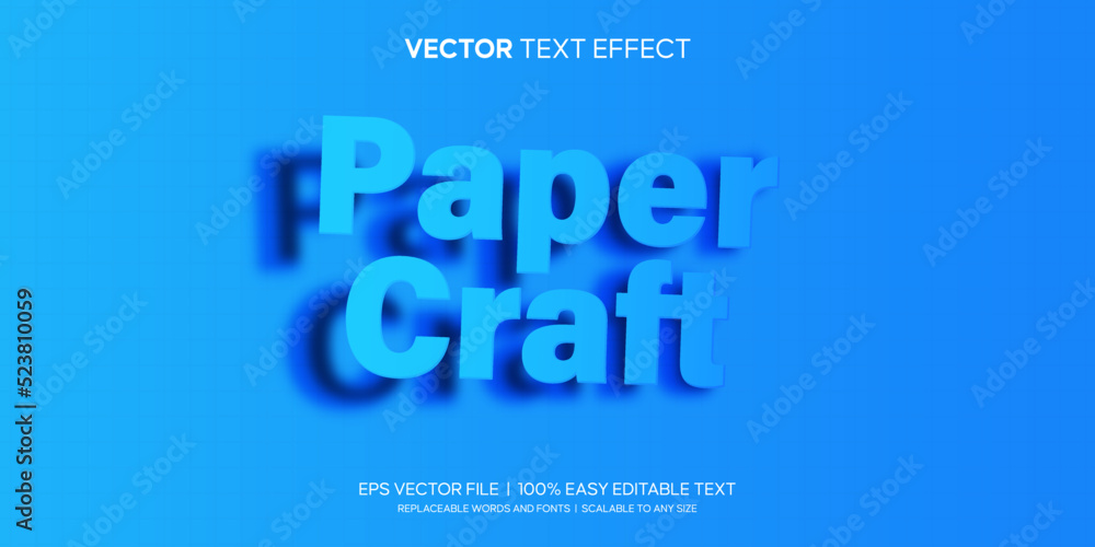 paper craft floating style editable text effect paper craft floating style editable text effect