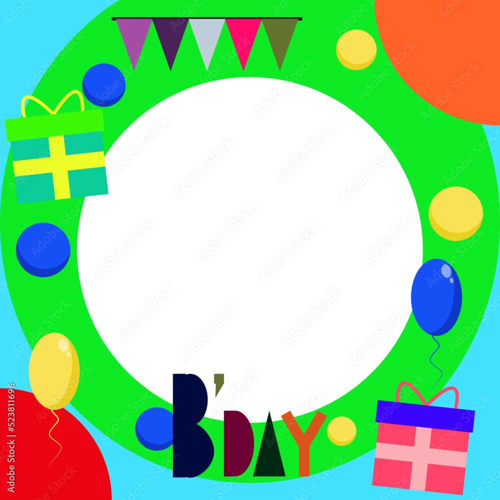 illustrator vector graphic of twibbon circle good for to celebrate birthday