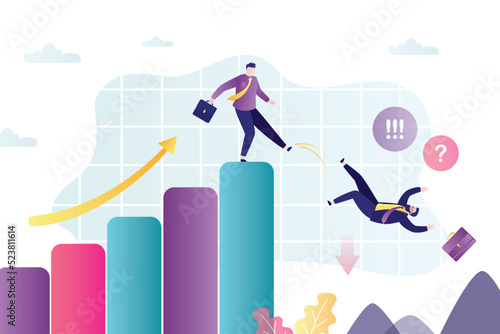 Competitor throws an opponent down the career ladder. Corporate relations, dismissal of staff and hiring of new employees. High competition in company and in labor market.