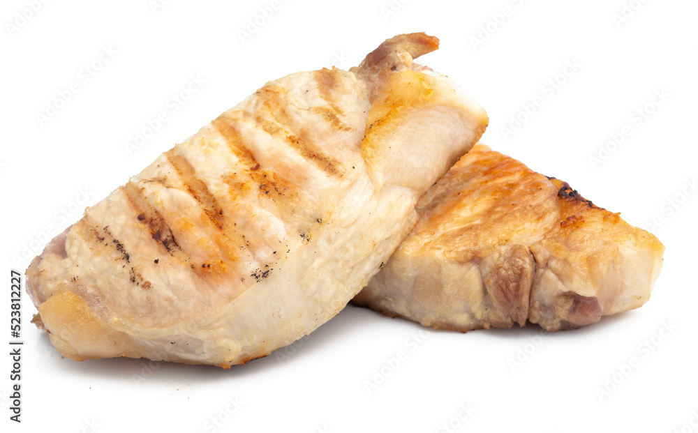 grill pork isolated on white background grill pork isolated on white background