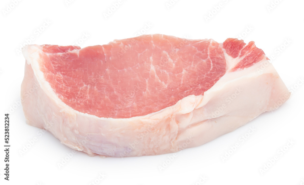 fresh pork isolated on white background fresh pork isolated on white background