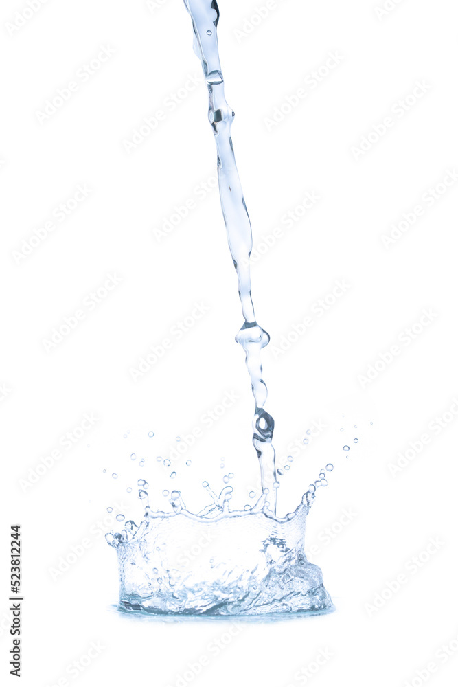 splashing water isolated on white background splashing water isolated on white background
