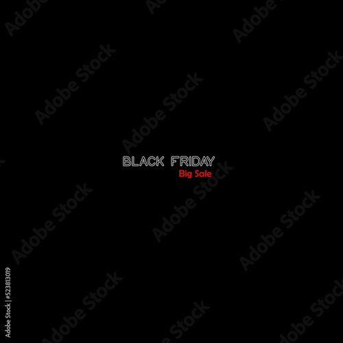 black friday text logo in photoshop