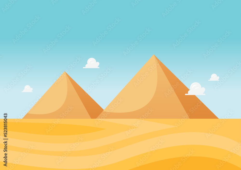 Great pyramids in the desert