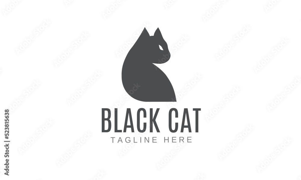 Abstract cat logo design template Abstract cat logo design template