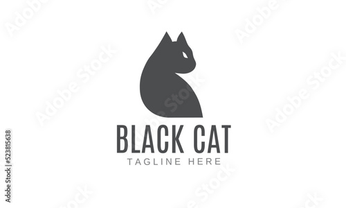 Abstract cat logo design template