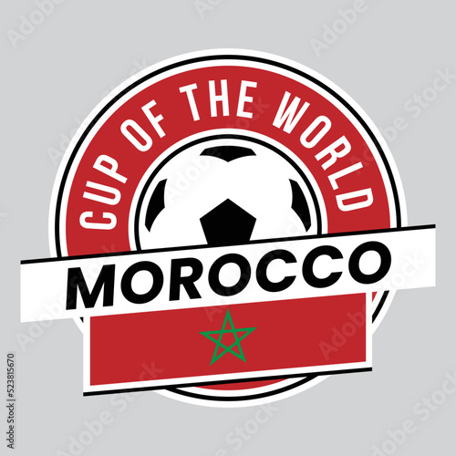 Morocco Team Badge for Football Tournament