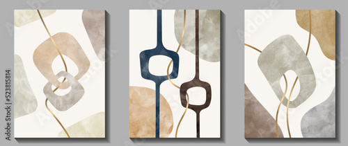 Creative hand painted abstract watercolor art background for poster, postcard, brochure, cards, flyer. Vector modern minimalist artistic illustration with watercolour texture for design interior.