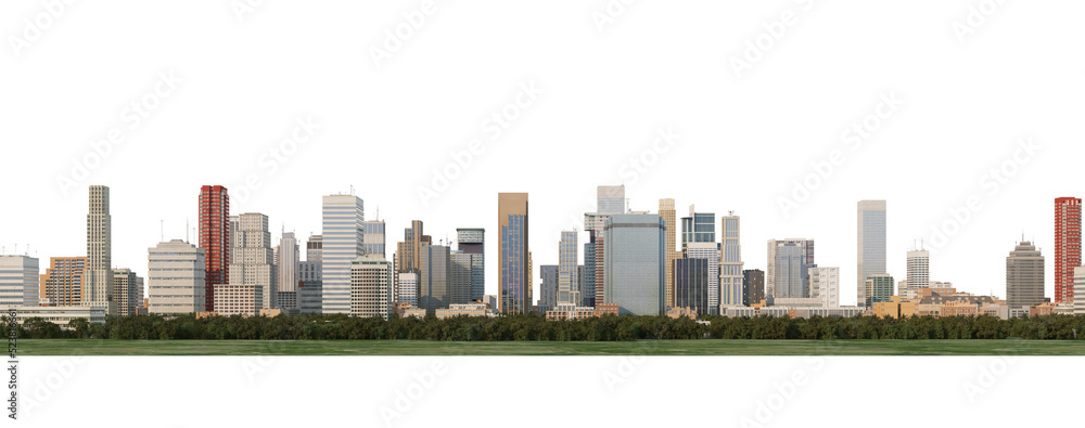 Fototapeta premium City on transparent background