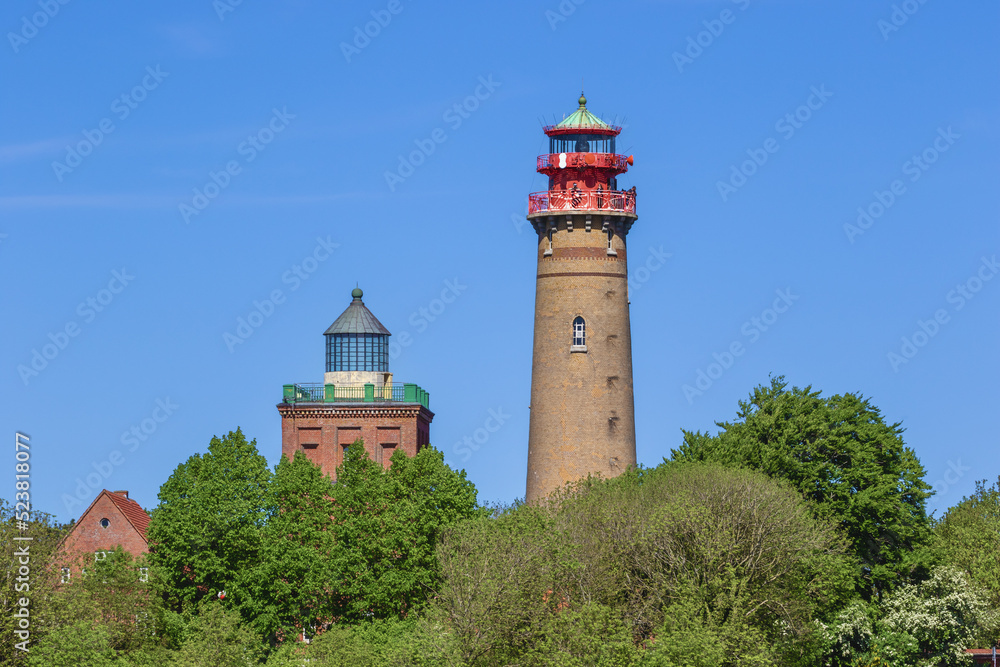 Two lighthouses at Cape Arkona on the island of Rugen Two lighthouses at Cape Arkona on the island of Rugen