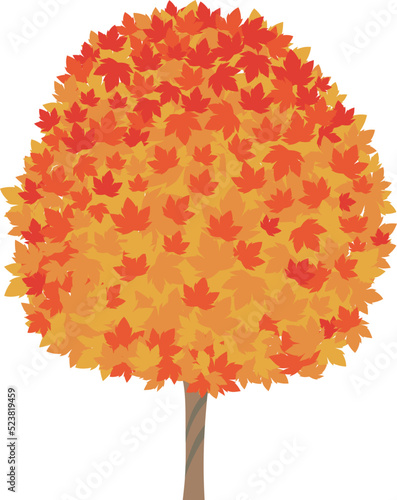 autumn tree vector, maple tree