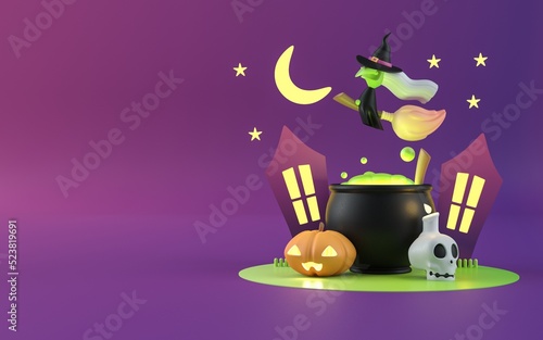 3D Halloween Concept. 3D render