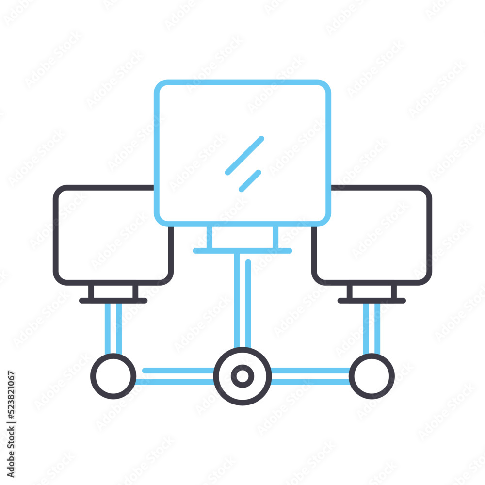 local area network line icon, outline symbol, vector illustration, concept sign local area network line icon, outline symbol, vector illustration, concept sign