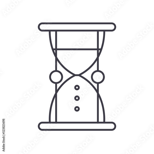 time is money line icon, outline symbol, vector illustration, concept sign