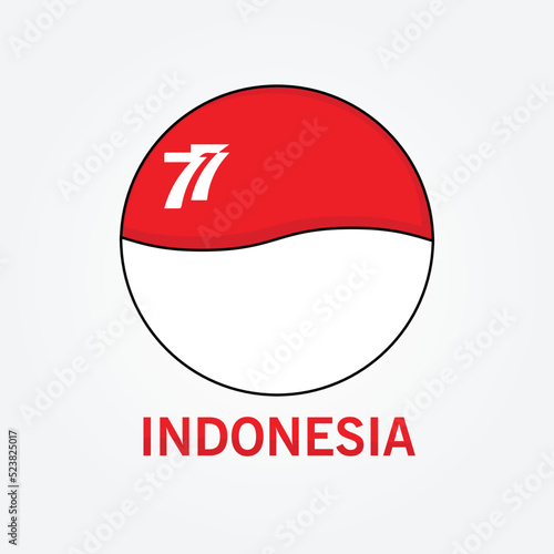 gambar bendera indonesia vector photo