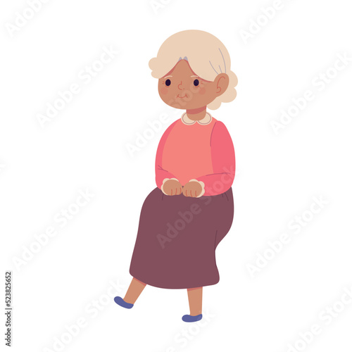 cute grandma cartoon