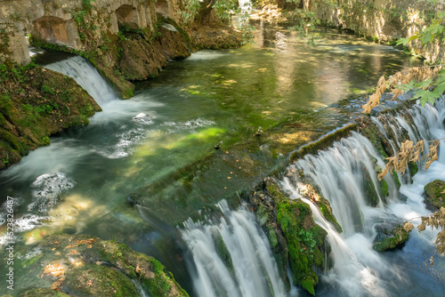 Waterfalls at Krya in Livadeia city in Greece. 
