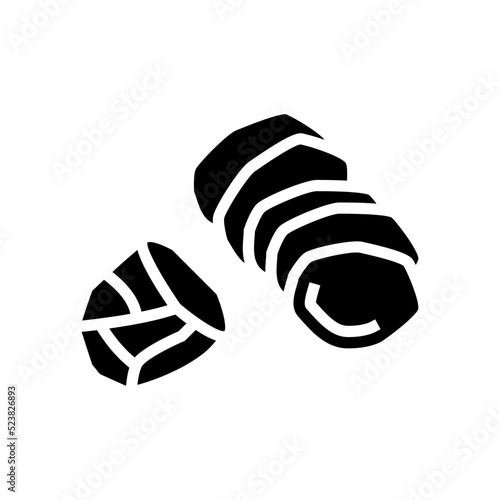 peel potatoes glyph icon vector illustration