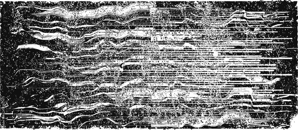 Vetor de Glitch distorted geometric shape . Noise destroyed logo ...