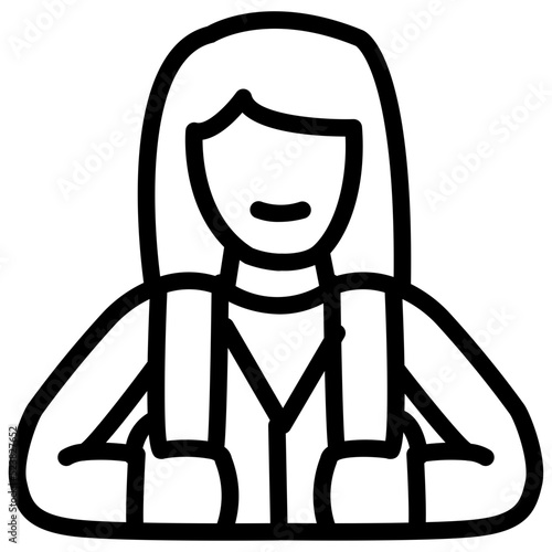 handdrawn student icon