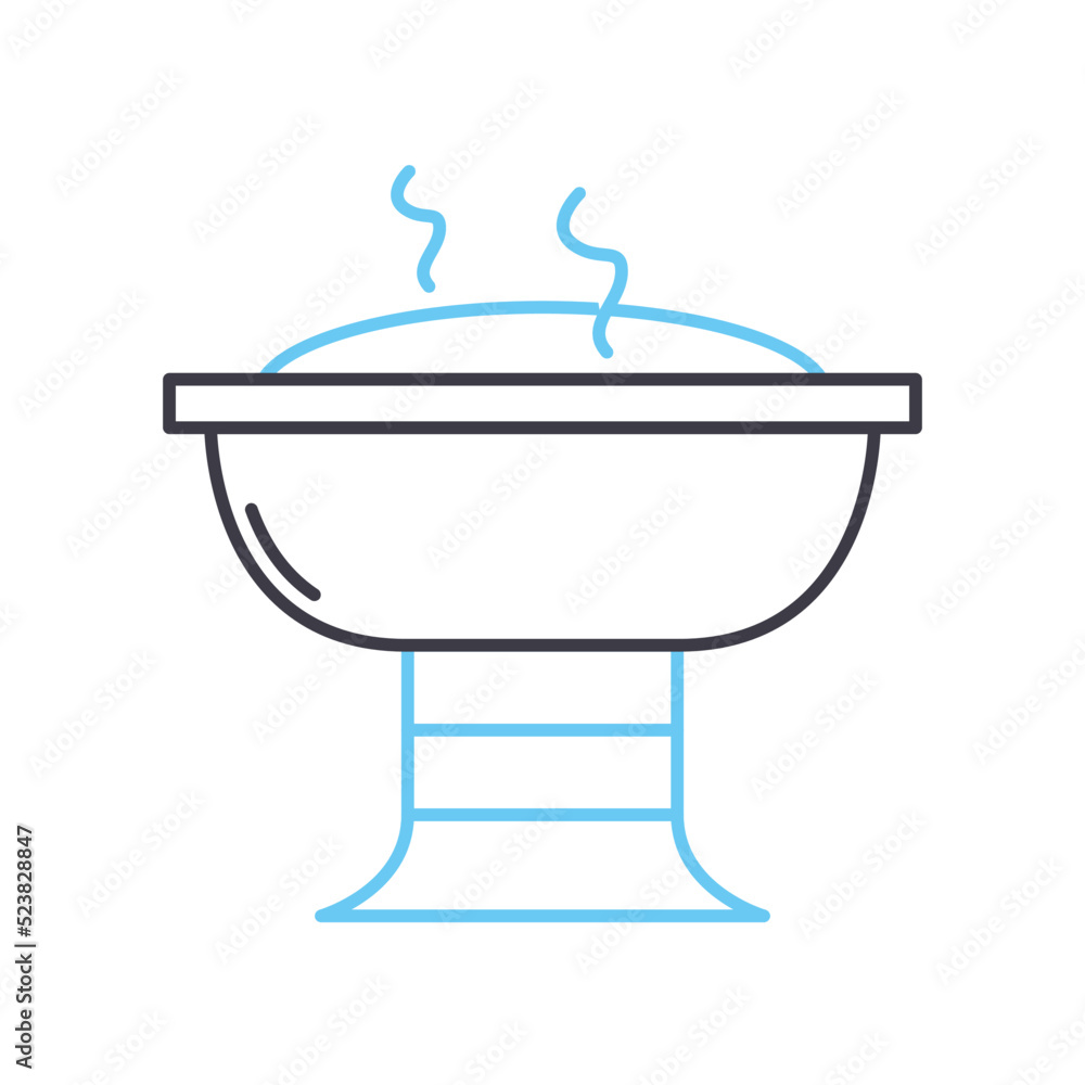 food container line icon, outline symbol, vector illustration, concept sign food container line icon, outline symbol, vector illustration, concept sign