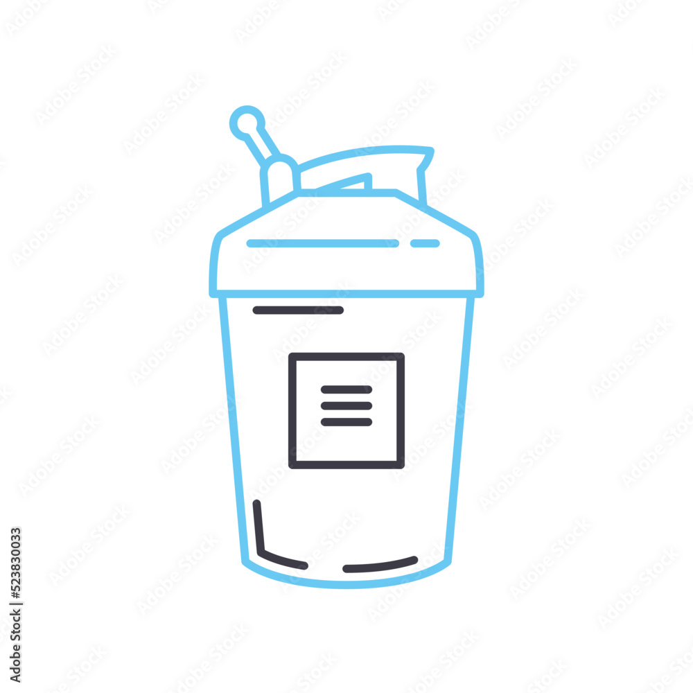 sport shakers line icon, outline symbol, vector illustration, concept sign sport shakers line icon, outline symbol, vector illustration, concept sign