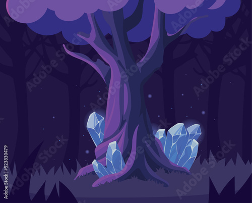 enchanted tree quartz stones