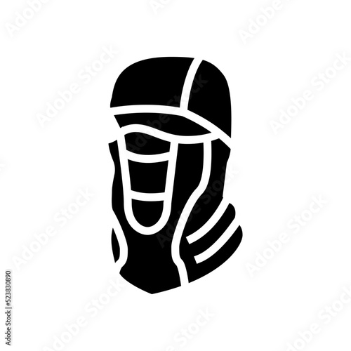 balaclava hat cap glyph icon vector illustration