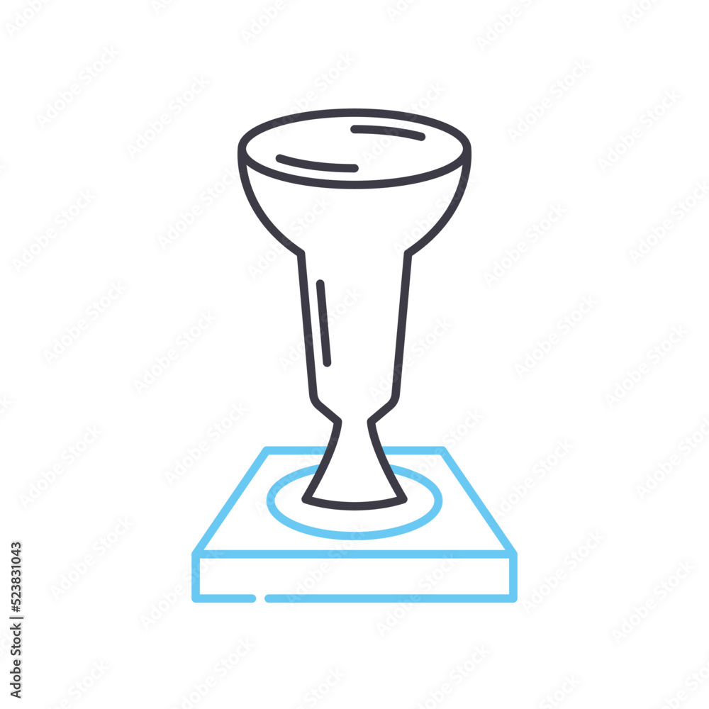 trophy line icon, outline symbol, vector illustration, concept sign trophy line icon, outline symbol, vector illustration, concept sign
