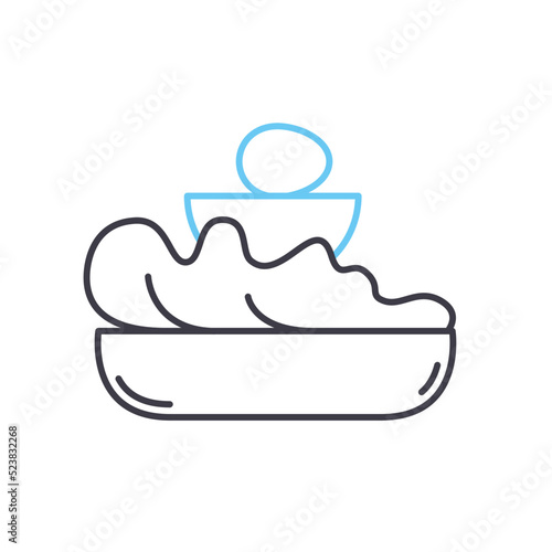 tapas line icon, outline symbol, vector illustration, concept sign