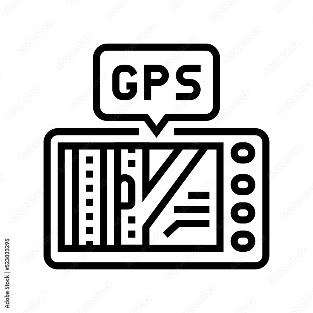 gps assistant line icon vector illustration