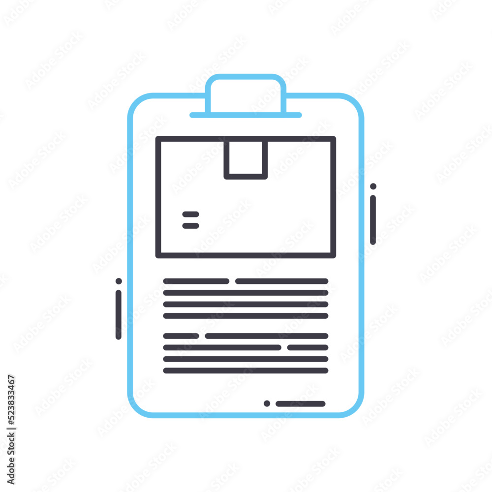 inventory line icon, outline symbol, vector illustration, concept sign inventory line icon, outline symbol, vector illustration, concept sign