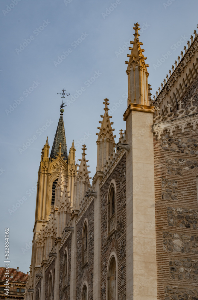 detail of church in madrid spain europe