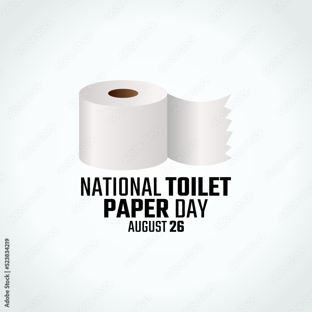 vector graphic of national toilet paper day good for national toilet