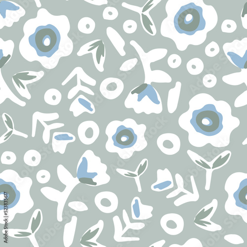 RETRO FLORAL SEAMLESS PRINT AND PATTERN VECTOR