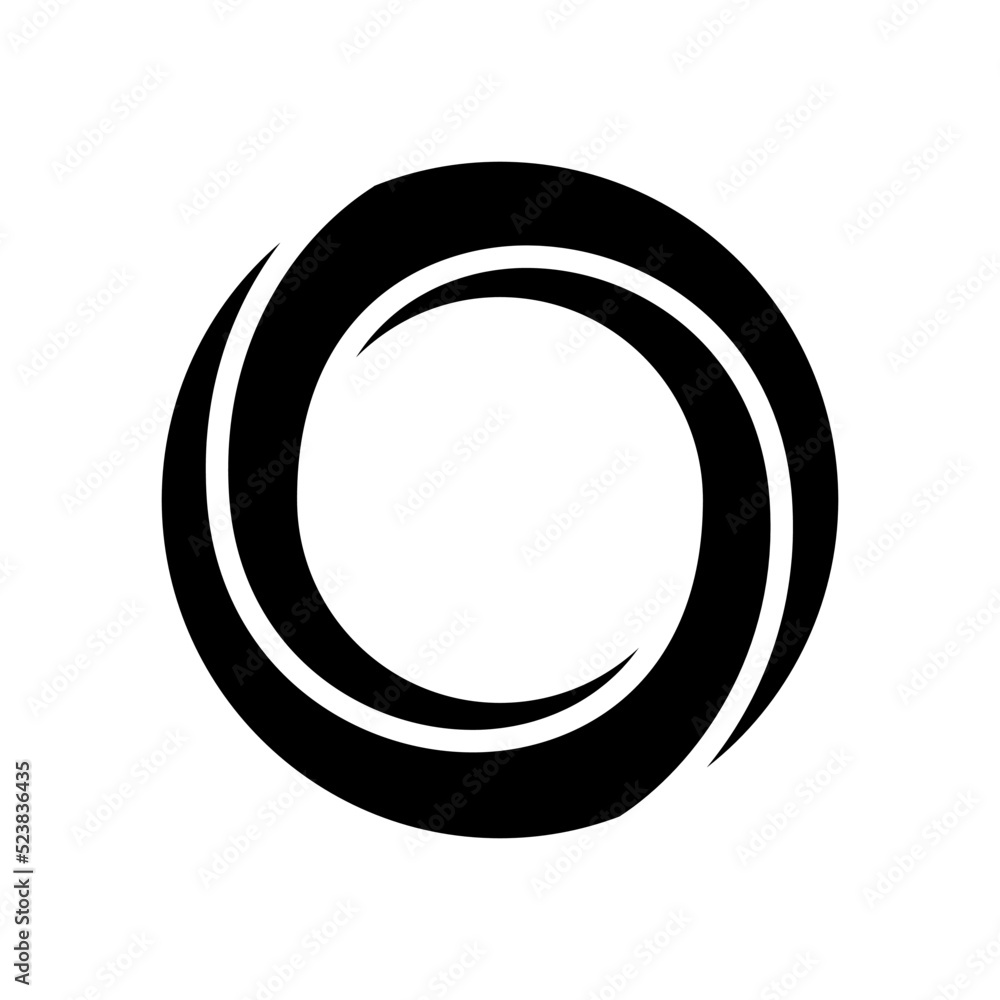 circle impossible geometric shape glyph icon vector illustration circle impossible geometric shape glyph icon vector illustration