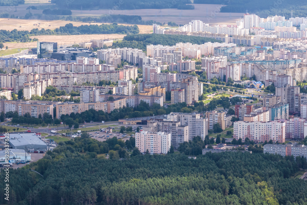 panoramic view of the residential area of high-rise buildings panoramic view of the residential area of high-rise buildings