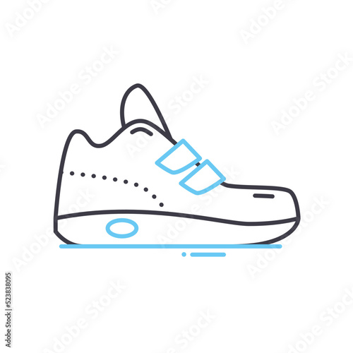 sneakers line icon, outline symbol, vector illustration, concept sign