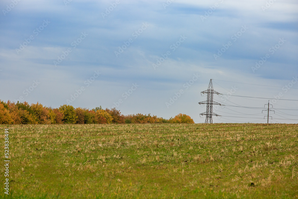 Landscape autumn agricultural fields, between the fields of forests. Landscape autumn agricultural fields, between the fields of forests.